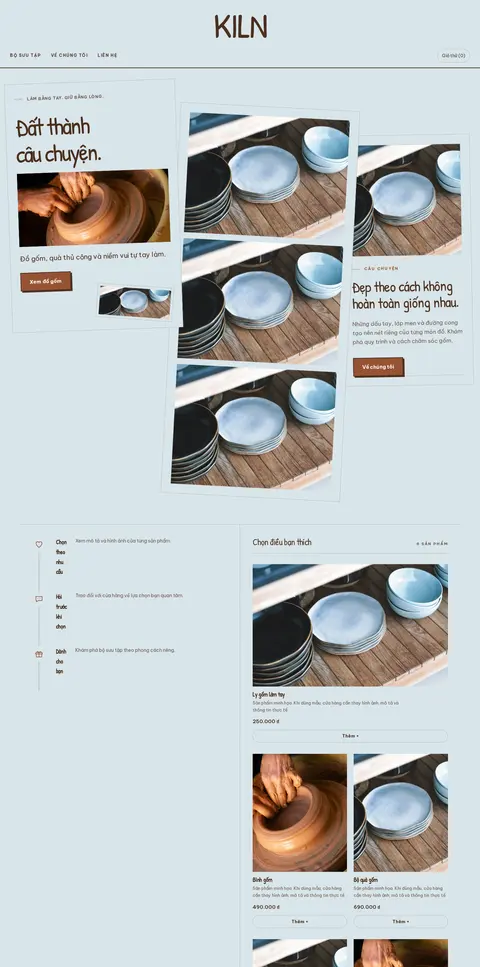 Trang chủ mẫu Kiln · Gốm & workshop trên máy tính
