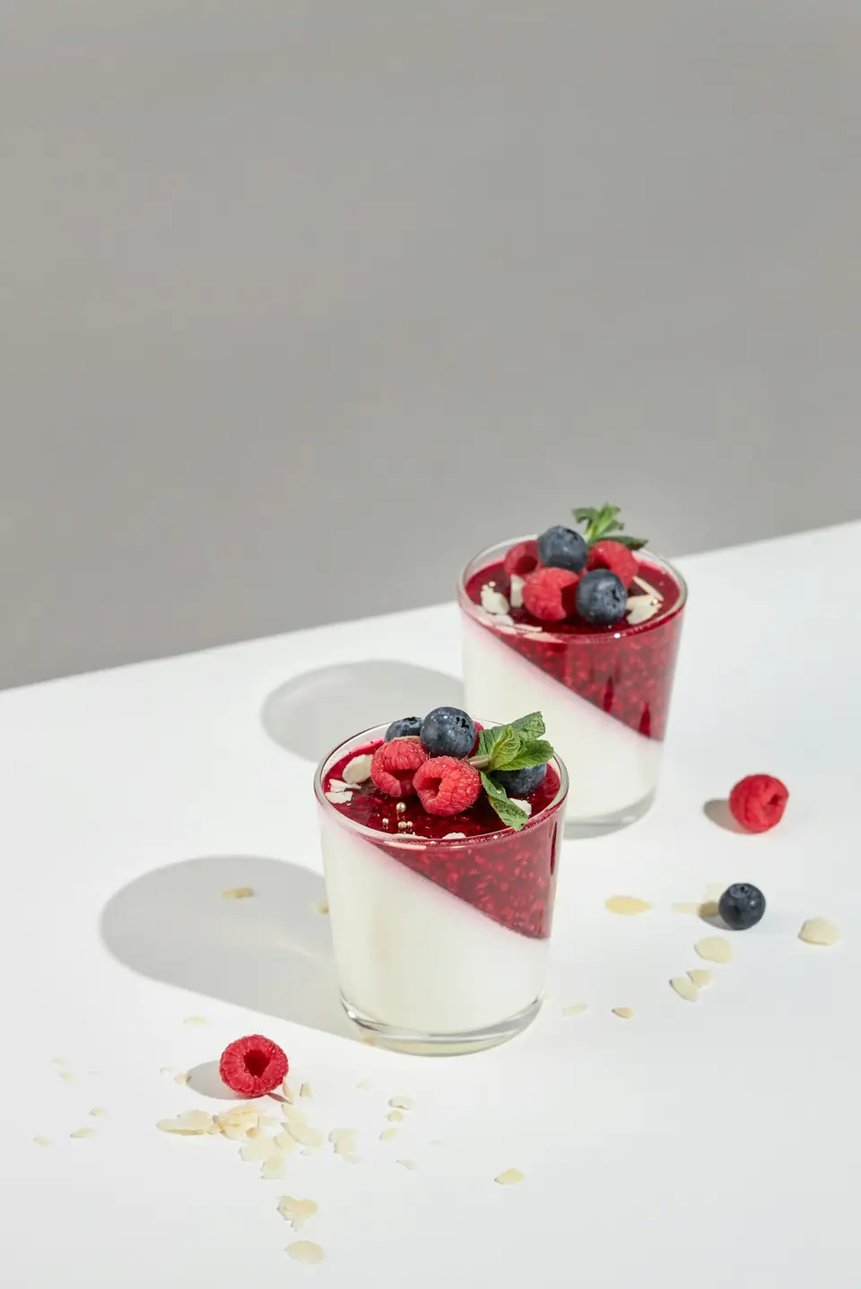Panna cotta dâu