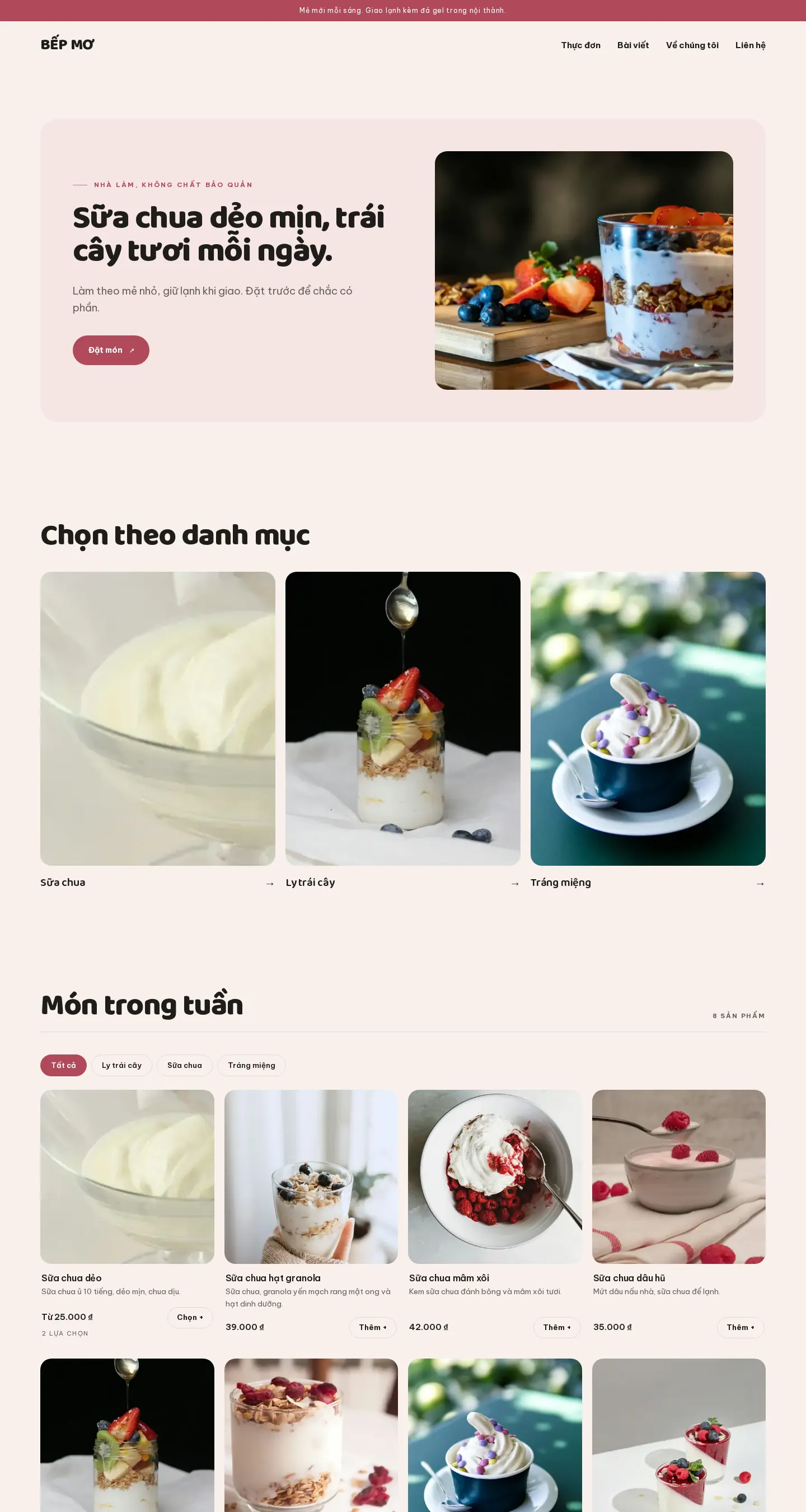 Trang chủ mẫu Đồ ăn nhà làm trên máy tính