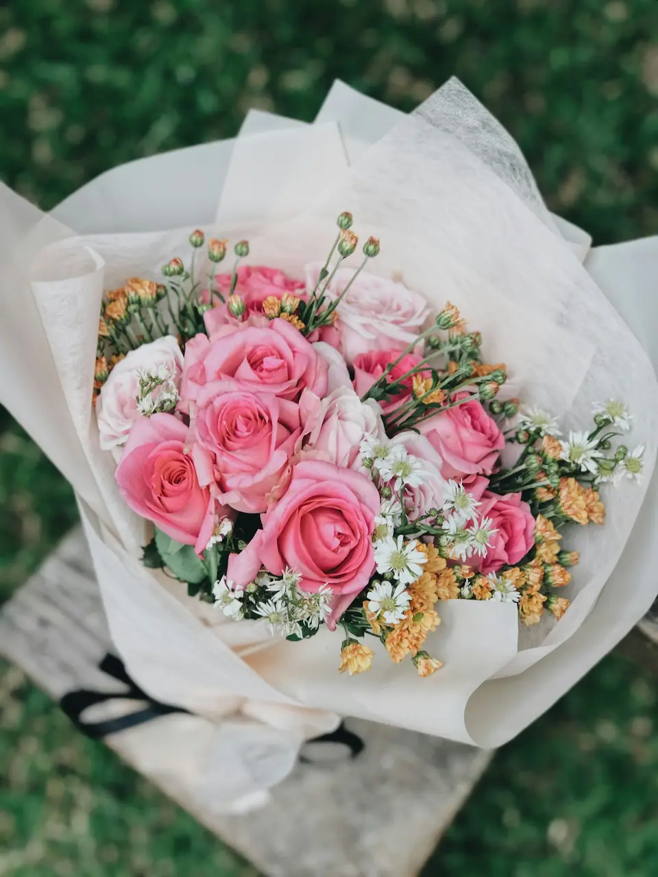 Bó hồng pastel
