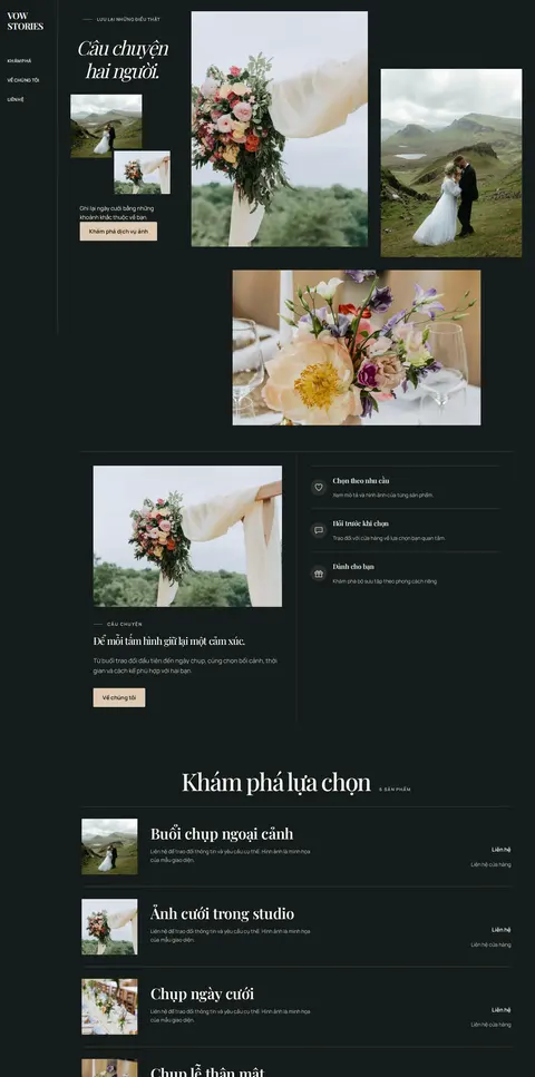 Trang chủ mẫu Vow · Chụp hình cưới trên máy tính